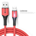 Micro cabo usb para carregamento rápido, led 3a, para samsung, xiaomi, v8, carregador de celular