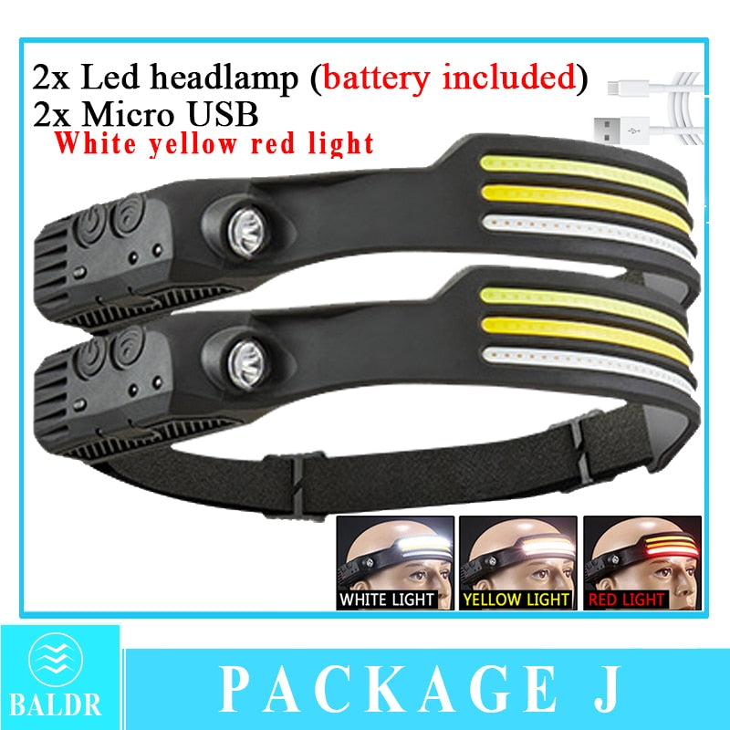 Lanterna De Cabeça Led Recarregável A Prova D'água Potente