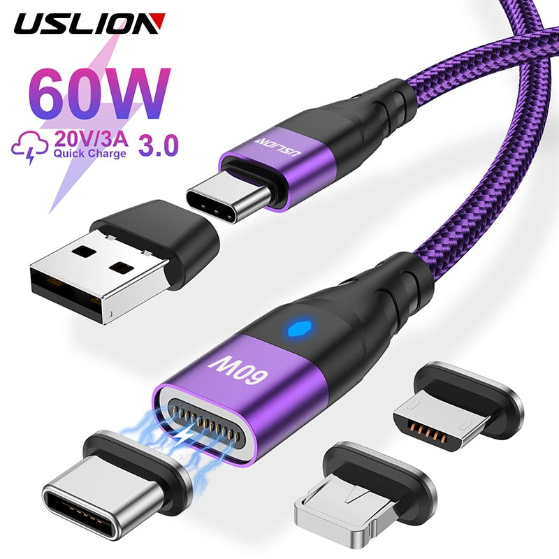 Cabo Usb Tipo C 50cm Curto 3a